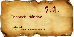 Tschech Nándor névjegykártya