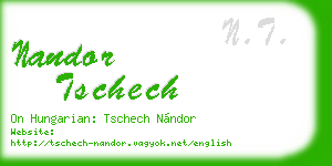 nandor tschech business card